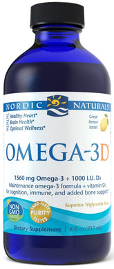 Omega-3D, 1560mg Lemon - 237 ml. - Sense42 Beauty and Health
