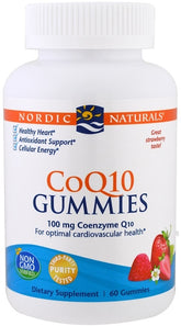 CoQ10 Gummies, 100mg Strawberry - 60 gummies - Sense42 Beauty and Health