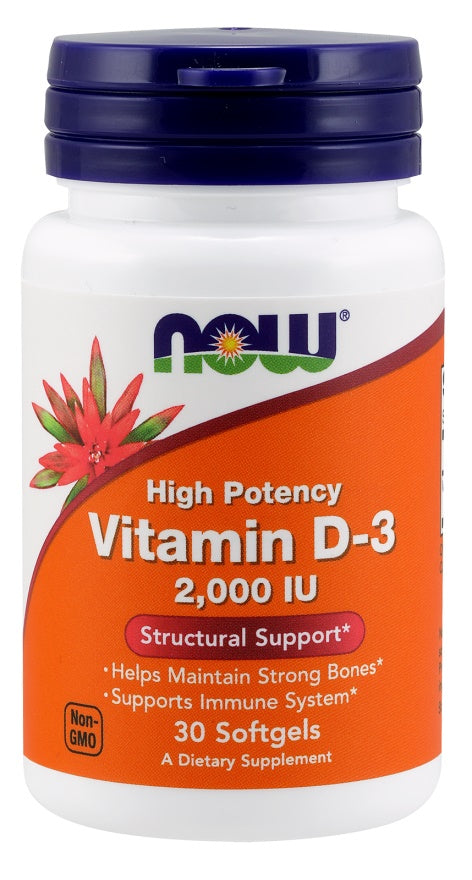 Vitamin D-3, 2000 IU - 30 softgels - Sense42 Beauty and Health