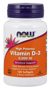 Vitamin D-3, 2000 IU - 120 softgels - Sense42 Beauty and Health