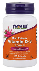 Vitamin D-3, 2000 IU - 120 softgels - Sense42 Beauty and Health