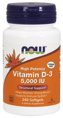 Vitamin D-3, 5000 IU - 240 softgels - Sense42 Beauty and Health