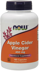 NOW Foods Apple Cider Vinegar - 450mg - 180 caps - Sense42 Beauty and Health