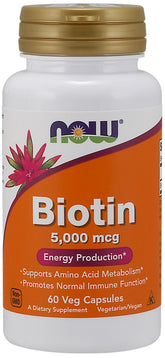 Biotin, 5000mcg - 60 vcaps - Sense42 Beauty and Health