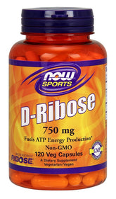 D-Ribose, 750mg - 120 vcaps - Sense42 Beauty and Health