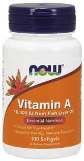 Vitamin A, 10 000 IU - 100 softgels - Sense42 Beauty and Health