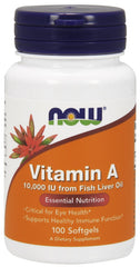 Vitamin A, 10 000 IU - 100 softgels - Sense42 Beauty and Health