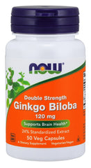 Ginkgo Biloba Double Strength, 120mg - 50 vcaps - Sense42 Beauty and Health