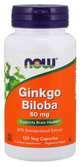 Ginkgo Biloba, 60mg - 120 vcaps - Sense42 Beauty and Health