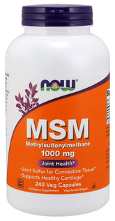 NOW Foods MSM Methylsulphonylmethane 1000mg - 240 vcaps - Sense42 Beauty and Health