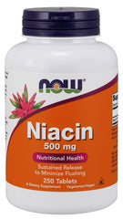 Niacin, 500mg - 250 tabs - Sense42 Beauty and Health