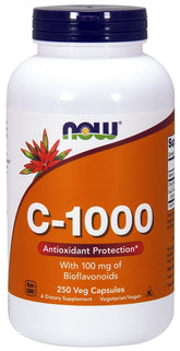 Vitamin C-1000 with 100mg Bioflavonoids - 250 vcaps - Sense42 Beauty and Health