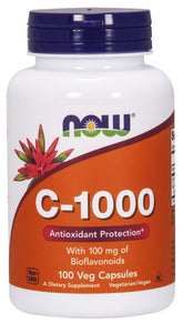 Vitamin C-1000 with 100mg Bioflavonoids - 100 vcaps - Sense42 Beauty and Health