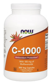 Vitamin C-1000 with 100mg Bioflavonoids - 500 vcaps - Sense42 Beauty and Health