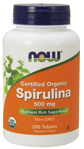 Spirulina Organic, 500mg - 200 tabs - Sense42 Beauty and Health