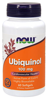 NOW Foods Ubiquinol 100mg - 60 softgels - Sense42 Beauty and Health