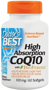 High Absorption CoQ10 with BioPerine, 100mg - 60 softgels - Sense42 Beauty and Health