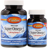 Wild Caught Super Omega-3 Gems, 1200mg - 100 + 30 softgels - Sense42 Beauty and Health