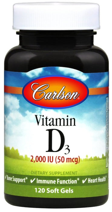 Vitamin D3, 2000 IU - 120 softgels - Sense42 Beauty and Health