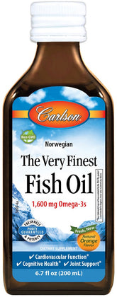 The Very Finest Fish Oil, Natural Orange - 200 ml. - Sense42 Beauty and Health