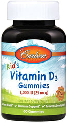 Kid's Vitamin D3 Gummies, 1000 IU Natural Fruit - 60 gummies - Sense42 Beauty and Health