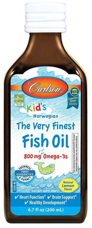 Kid's The Very Finest Fish Oil, 800mg Lemon - 200 ml. - Sense42 Beauty and Health