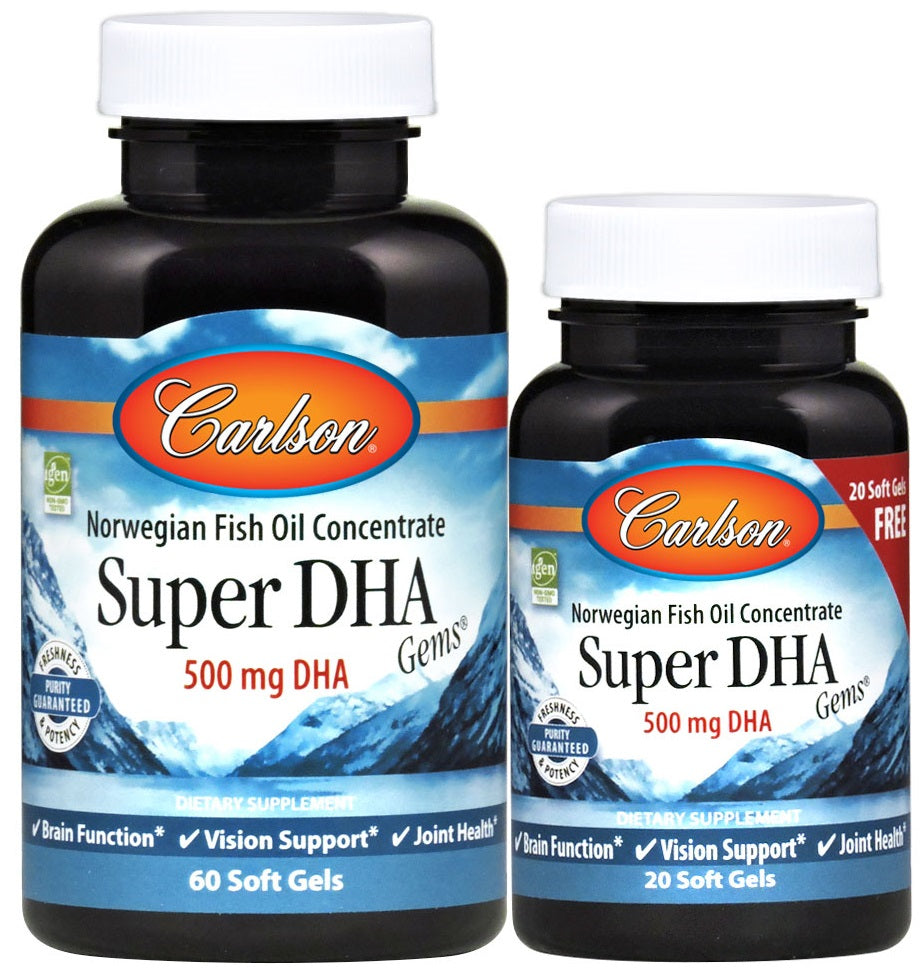 Super DHA Gems, 500mg - 60 + 20 softgels - Sense42 Beauty and Health