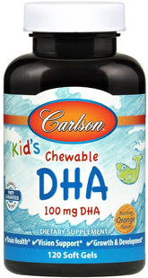 Kid's Chewable DHA, 100mg Orange - 120 softgels - Sense42 Beauty and Health