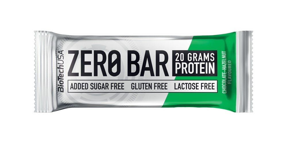 BioTechUSA Zero Bar Chocolate-Hazelnut - 20 x 50g - Sense42 Beauty and Health