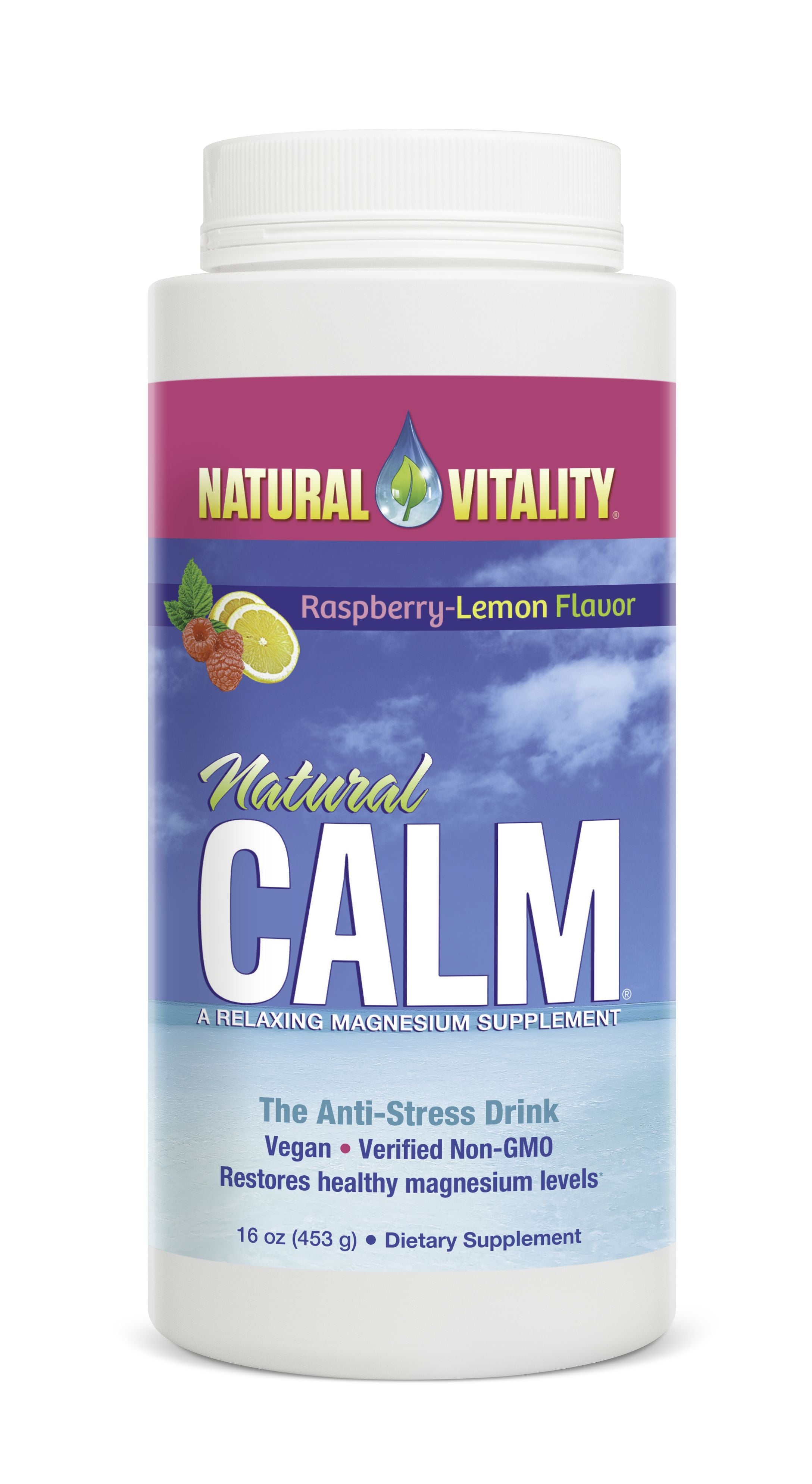 Natural Calm, Raspberry Lemon - 453g - Sense42 Beauty and Health