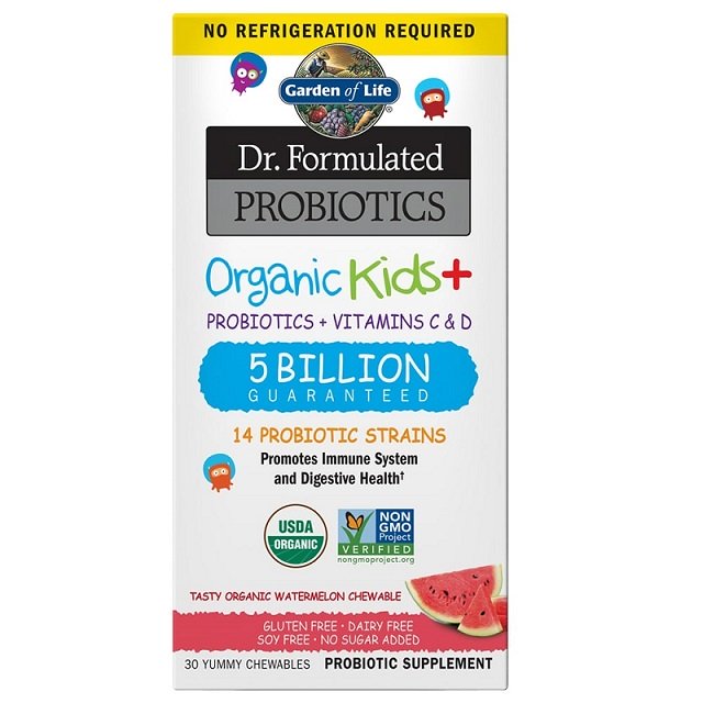 Dr. Formulated Probiotics Organic Kids+, Watermelon - 30 chewables - Sense42 Beauty and Health