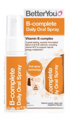 B-complete Daily Oral Spray, Natural Peach, Plum & Raspberry - 25 ml. - Sense42 Beauty and Health