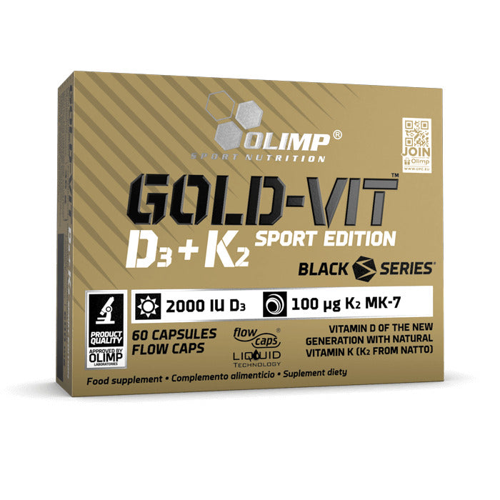 Gold Vit D3 + K2 Sport Edition - 60 caps - Sense42 Beauty and Health