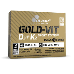 Gold Vit D3 + K2 Sport Edition - 60 caps - Sense42 Beauty and Health