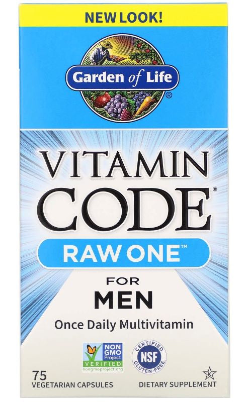 Vitamin Code RAW ONE for Men - 75 vcaps - Sense42 Beauty and Health
