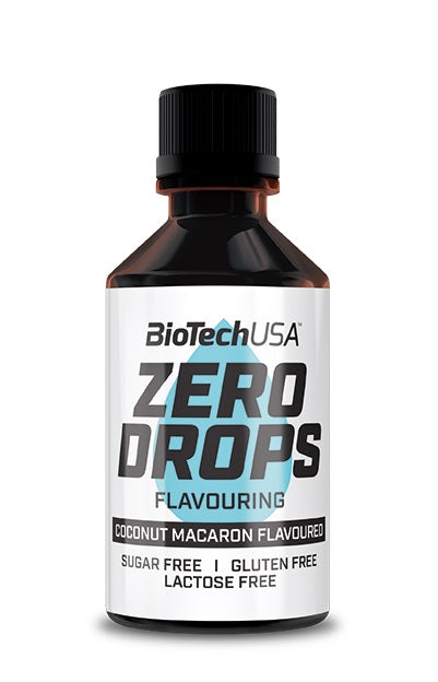 BioTechUSA Zero Drops Coconut Macaron - 50 ml. - Sense42 Beauty and Health