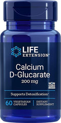 Calcium D-Glucarate, 200mg - 60 vcaps - Sense42 Beauty and Health