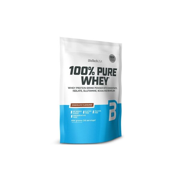 BioTechUSA 100% Pure Whey, Chocolate - 454g - Sense42 Beauty and Health