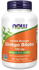Ginkgo Biloba Double Strength, 120mg - 200 vcaps - Sense42 Beauty and Health
