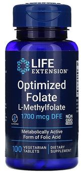 Optimized Folate, 1700mcg - 100 vegetarian tabs - Sense42 Beauty and Health