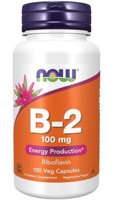 Vitamin B-2 Riboflavin, 100mg - 100 vcaps - Sense42 Beauty and Health