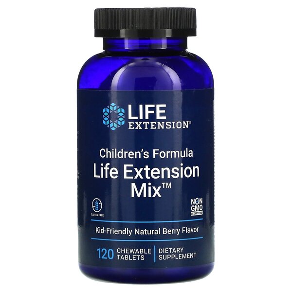 Children's Formula Life Extension Mix, Natural Berry - 120 chewable tabs - Sense42 Beauty and Health