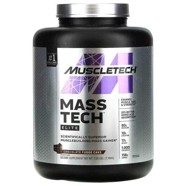 Mass-Tech Elite, Chocolate Fudge Cake - 3180g - Sense42 Beauty and Health