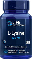 L-Lysine, 620mg - 100 vcaps - Sense42 Beauty and Health