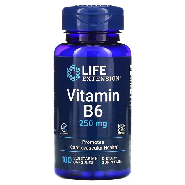 Vitamin B6, 250mg - 100 vcaps - Sense42 Beauty and Health