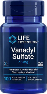 Vanadyl Sulfate, 7.5mg - 100 vegetarian tabs - Sense42 Beauty and Health