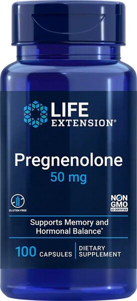 Pregnenolone, 50mg - 100 caps - Sense42 Beauty and Health