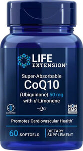 Super-Absorbable CoQ10 (Ubiquinone) with d-Limonene, 100mg - 60 softgels - Sense42 Beauty and Health