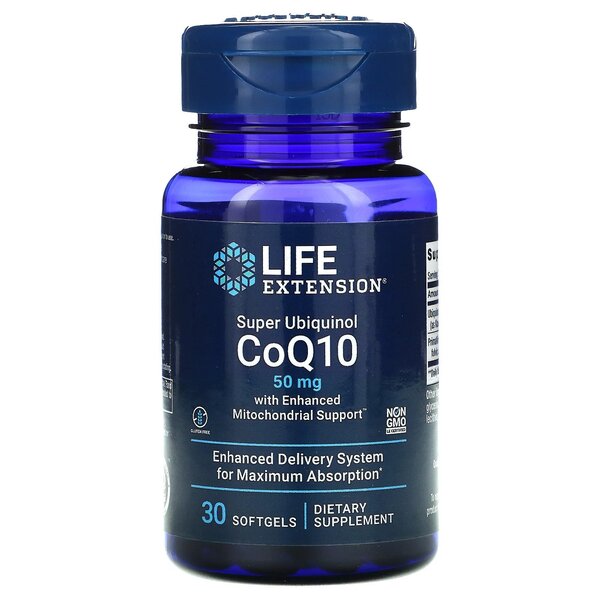 Super Ubiquinol CoQ10 with Enhanced Mitochondrial Support, 50mg - 30 softgels - Sense42 Beauty and Health