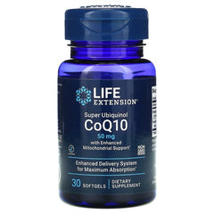 Super Ubiquinol CoQ10 with Enhanced Mitochondrial Support, 50mg - 30 softgels - Sense42 Beauty and Health